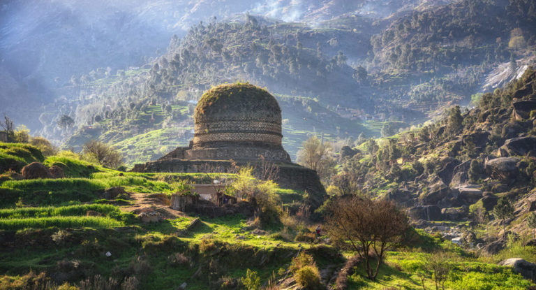 Buddhist,Stupa,In,Swat,,pakistan